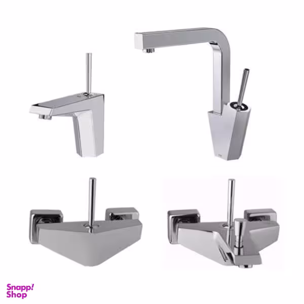 ست شیرآلات شودر مدل تیفانی کروم