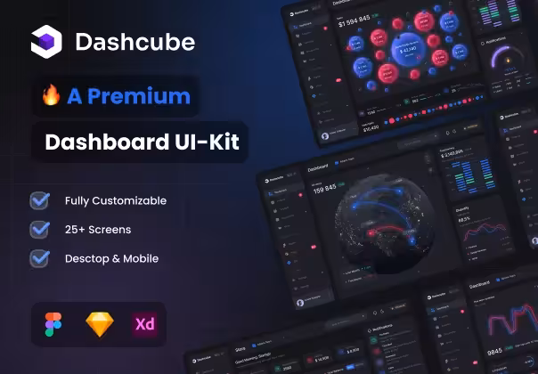 دانلود کیت رابط کاربری داشبورد داشکیوب | Dashcube
