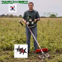 علف زن  knc دوشی اصل کره جنوبی به همراه الحاقی شخم‌زن
