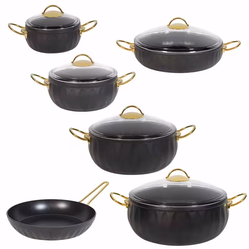 سرویس 11 پارچه اویز پلاس مدل لورنز(مشکی)