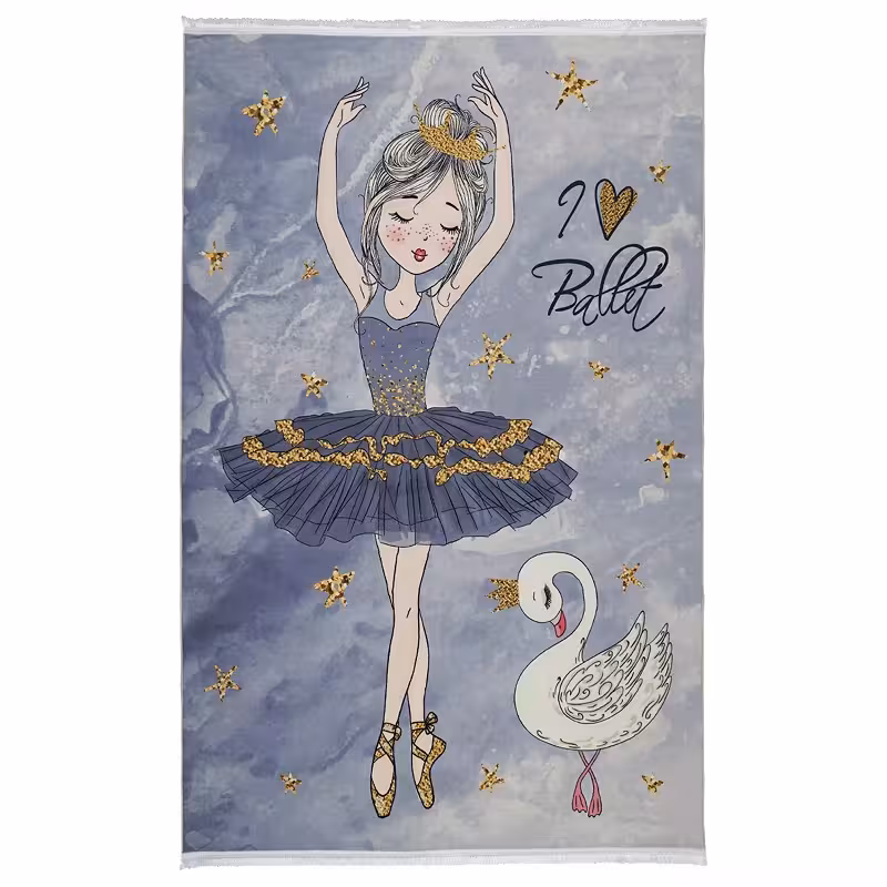 فرش کودک طرح رقص باله کد 101213 طوسی 700 شانه