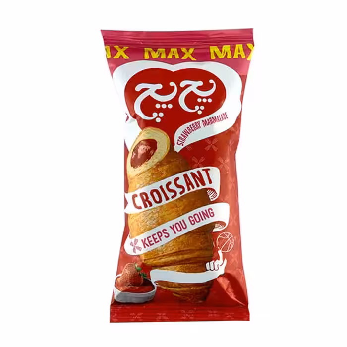 کروسان با مغزی توت فرنگی مکس پچ پچ 60 گرمی