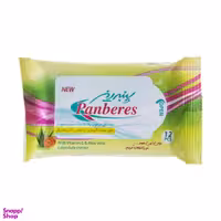 دستمال مرطوب دست و صورت پنبه ریز (Panberes) بسته 12 عددی