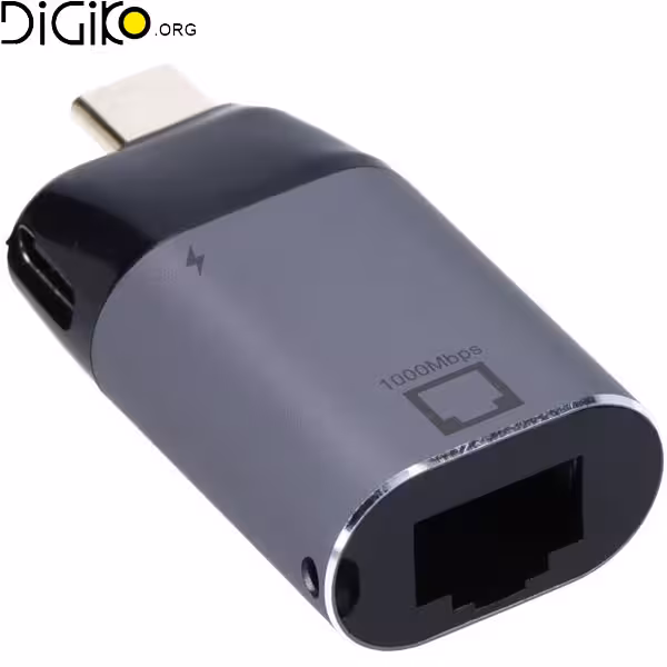 تبدیل تایپ سی به LAN GB   PD مارک MINI TECH