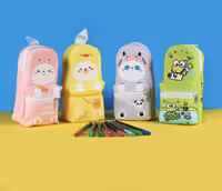 جامدادی مخمل دو زیپ ایستاده کیوت