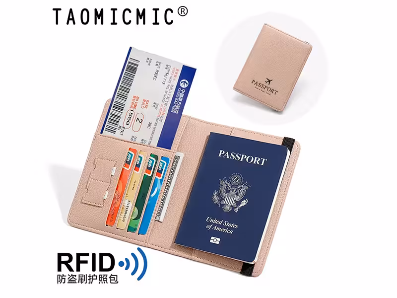کیف پاسپورت و مدارک کش دار TAOMICMIC Y8643 pu leather purse passport holder wallet