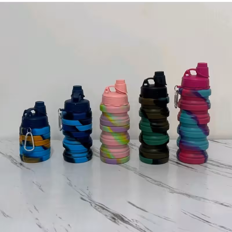 قمقمه تاشو قمقمه سیلیکونی مدرسه سیلیکونی خارجی درب پیچی | amazonchi