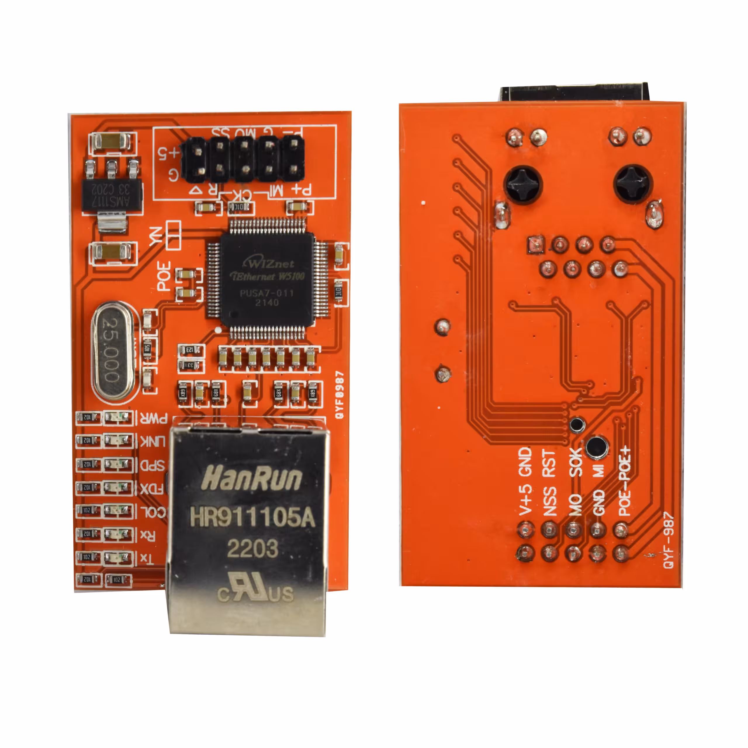 ماژول شبکه W5100 دارای ارتباط SPI