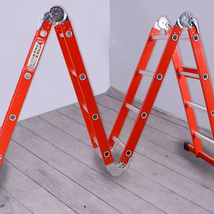 نردبان فراز پله   32 پله چهار تکه 9.6متری قفل دار