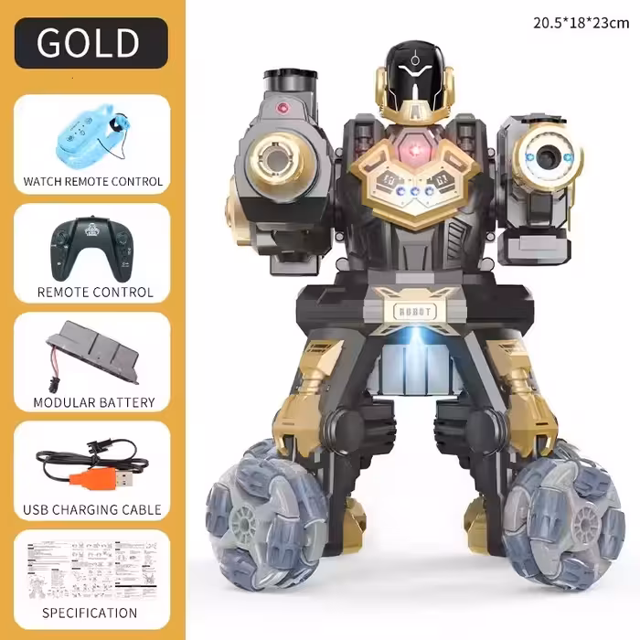 ربات کنترلی دودزا تیر ژله ای لاستیک کپسولی شارژی