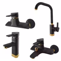 ست شیرالات شیبه مدل پانیذ مشکی طلایی(ارسال رایگان)