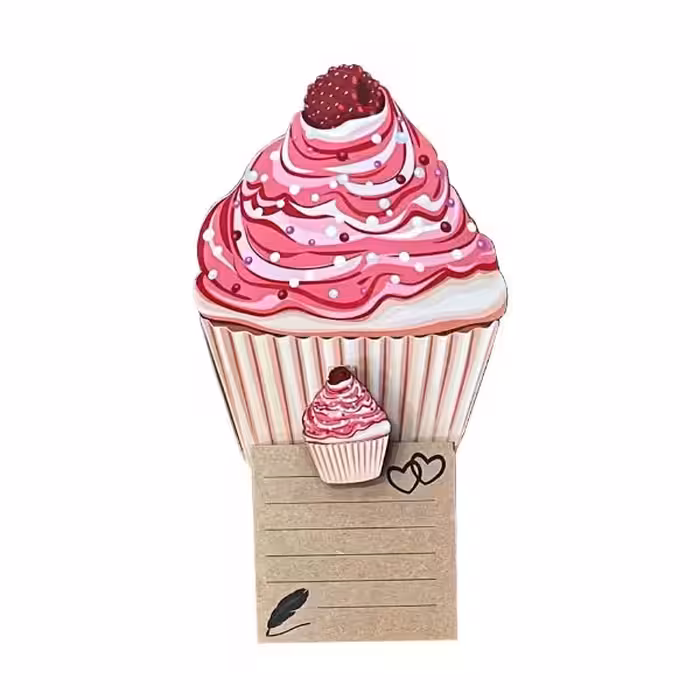 مگنت و کاغذ یادداشت طرح کاپ کیک