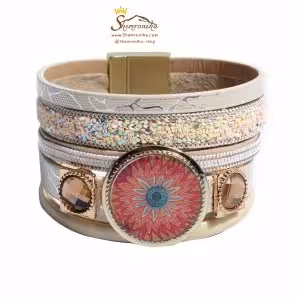 دستبند چند رشته و گل BNG323M0