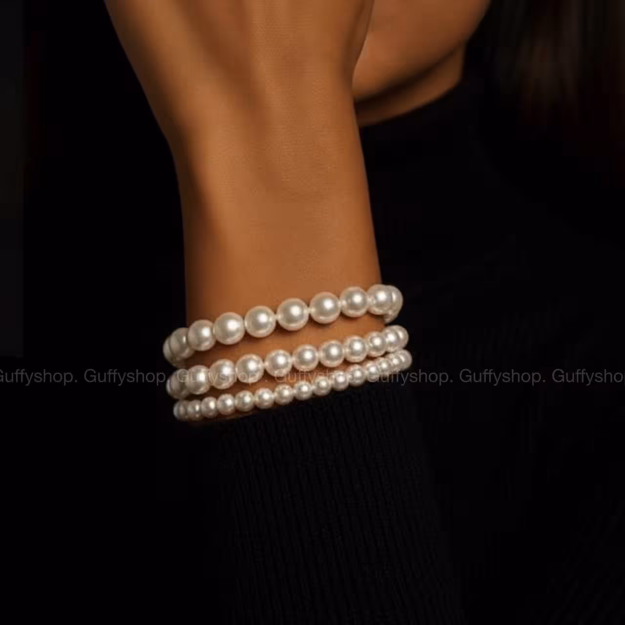 دستبند مروارید 3 لاین
