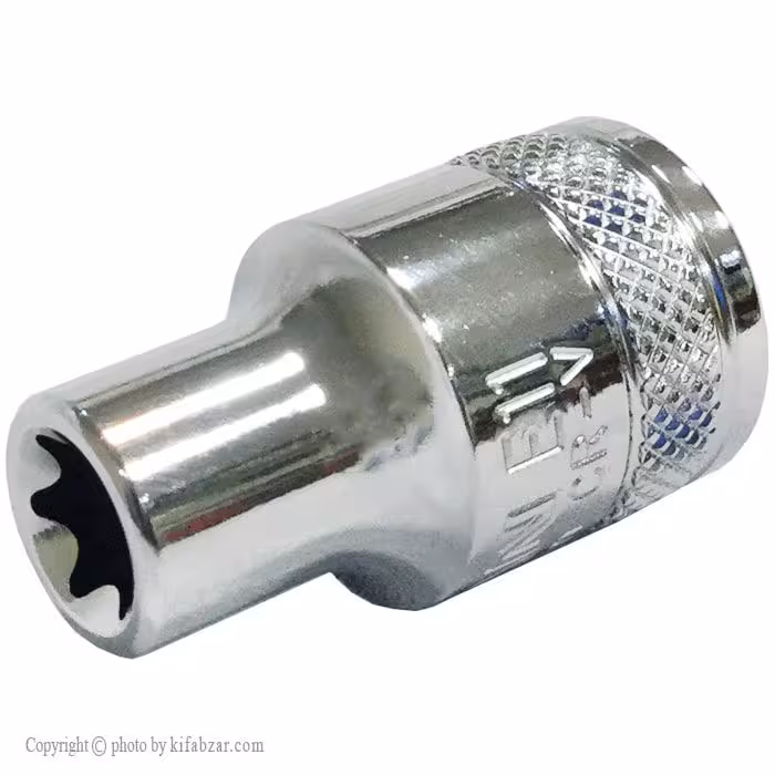 بکس کوتاه E درایو 1/2 اینچ توسن تایوان سایز E22 کد محصول: T1253-38E22