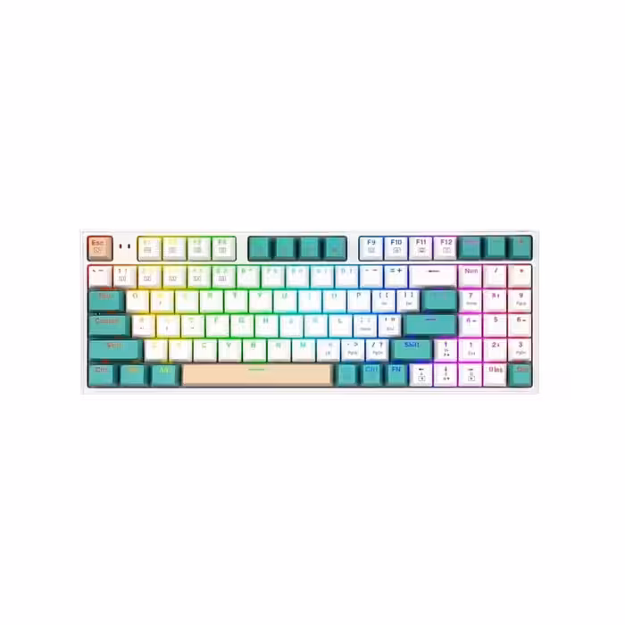 کیبورد بی سیم مکانیکال ردراگون K643 WGC RGB PRO سوئیچ قرمز