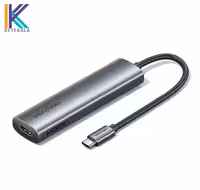 USB 3.0 to USB 3.0 x 3/RJ45/USB-C Hub 0.15M Blue Aluminum Alloy Type هاب