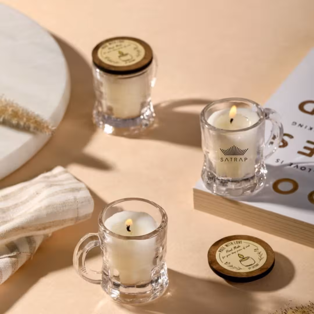 جا شمعی در چوبی دسته دار 