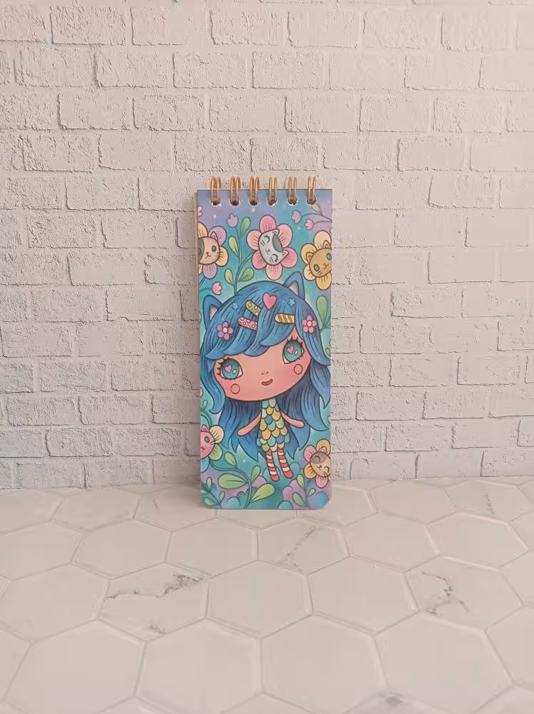 دفترچه یادداشت TO DO LIST طرح دختری با موهای آبی