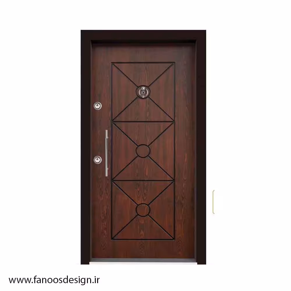 درب ضد سرقت لوکس ایرانی با روکش چوب کد 1362