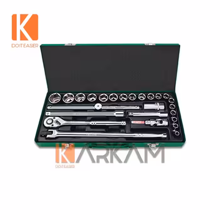 جعبه بکس 25 پارچه 1.2 – 12 پر اینچی GCAD2514 تاپ تول