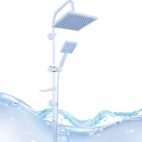 علم دوش حمام رسوبگیر اتومات سفید به همراه گارانتی 5 ساله