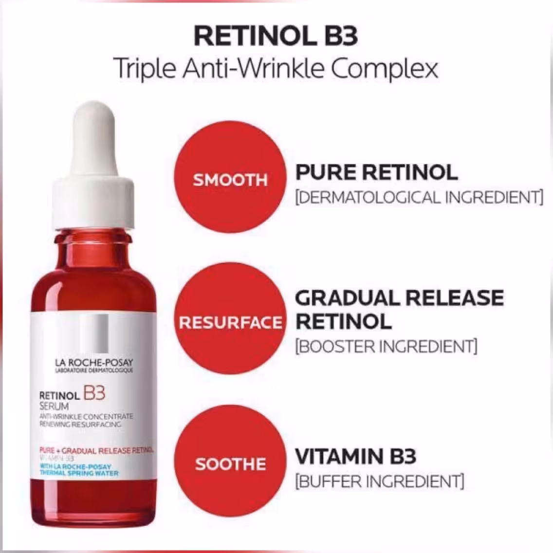 سرم ضد چین و چروک رتینول b3لاروش پوزای اصل