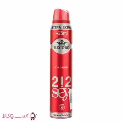 اسپری خوشبو کننده بدن مردانه رکورد مدل Sey212 قرمز حجم 225 میل