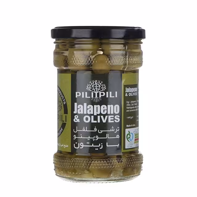ترشی فلفل هالوپینو با زیتون پیلی پیلی 500 گرمی