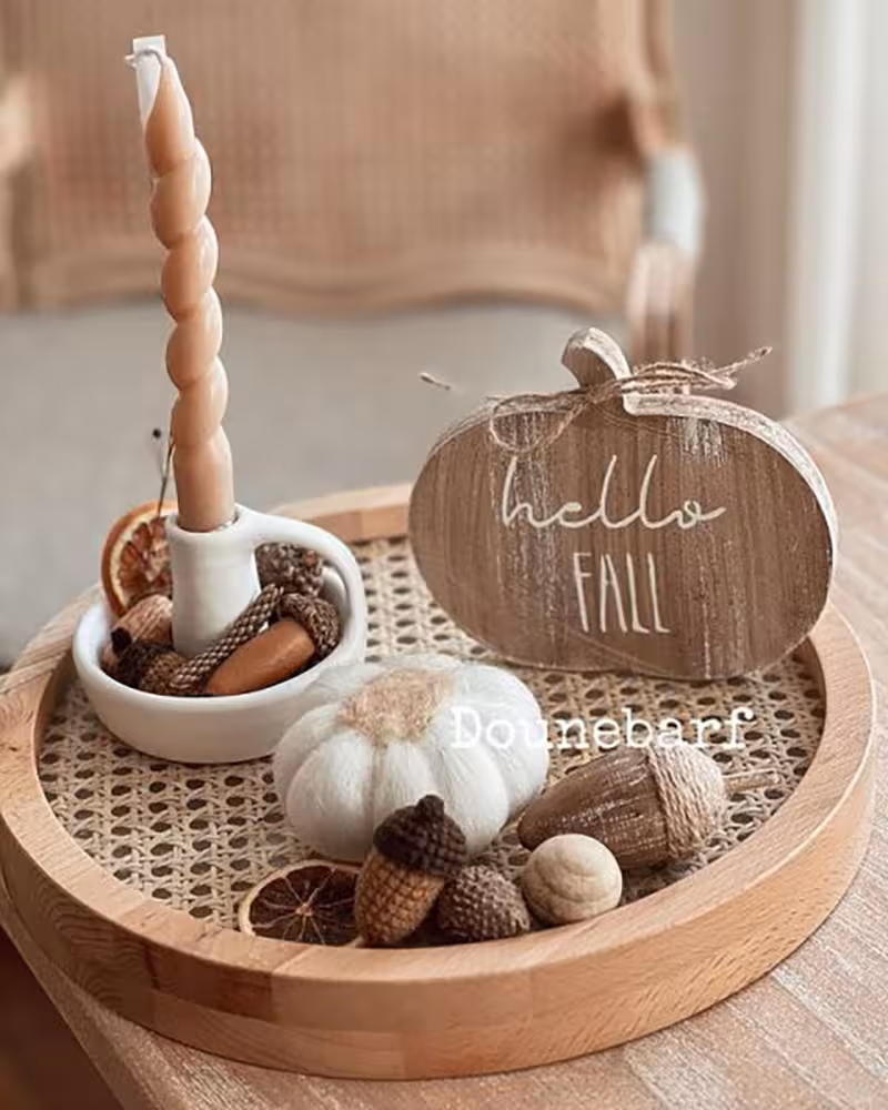 کدو چوبی (0032)HELLO FALL