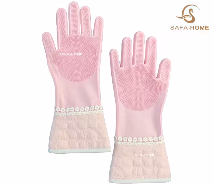 دستکش نظافت مدل میوه شور سیلیکونی عروس