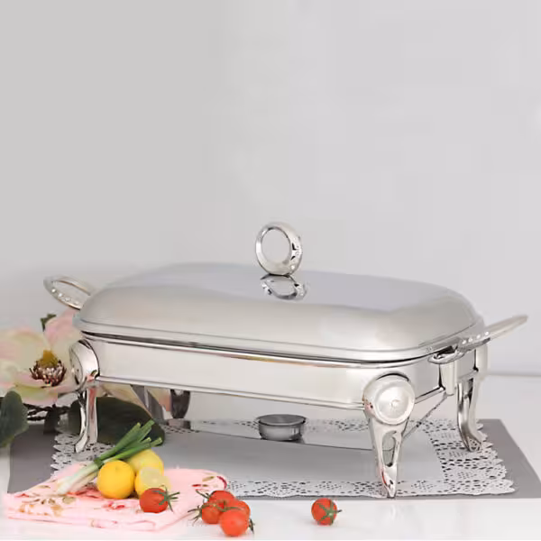 سوفله خوری مستطیل سایز کوچک 1/5 لیتر استیل