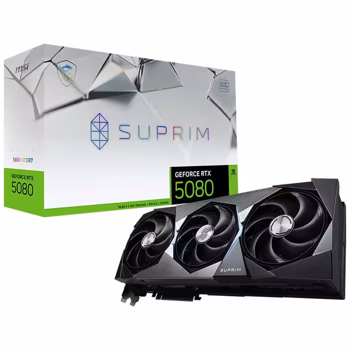 کارت گرافیک ام اس آی MSI RTX 5080 SUPRIM SOC 16GB