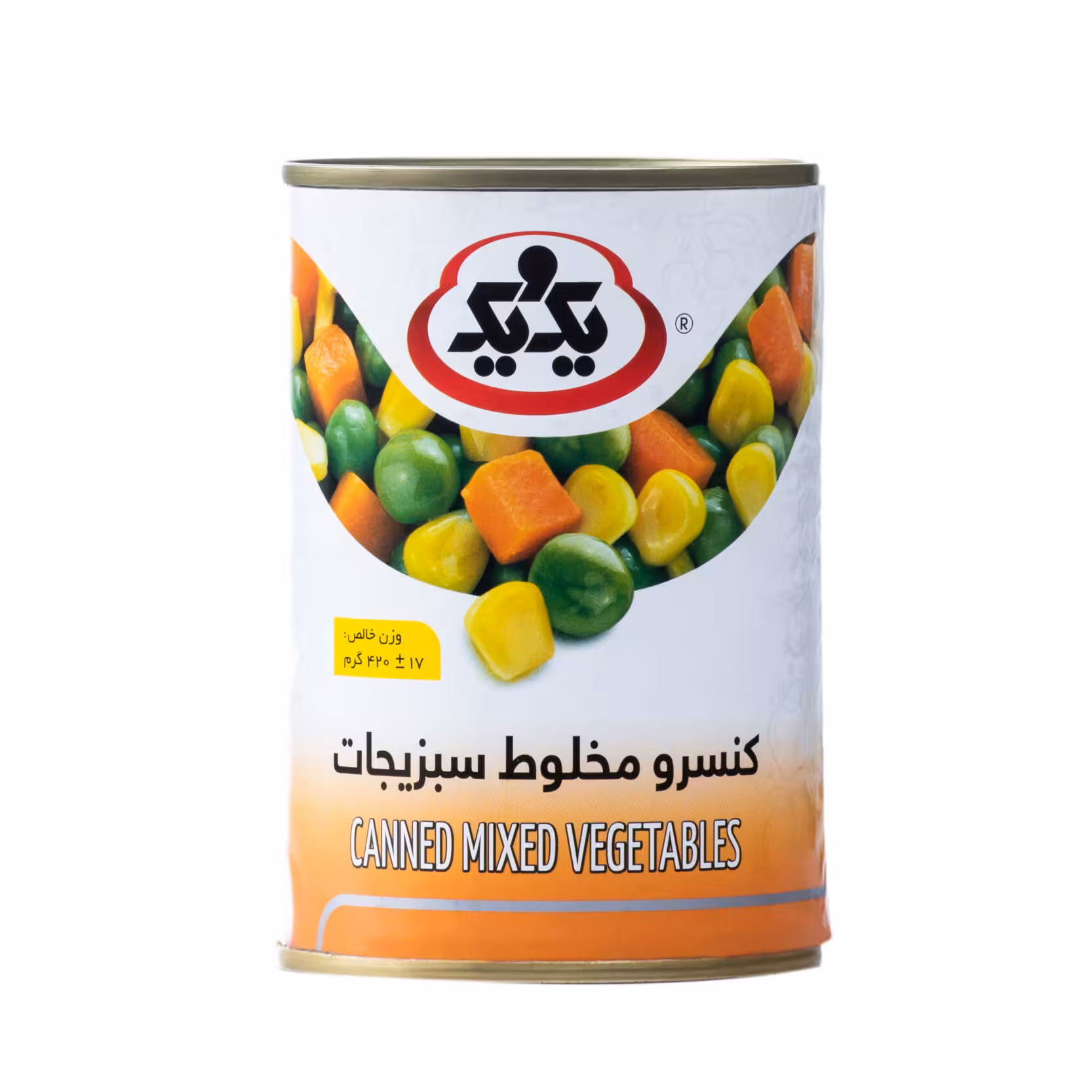 کنسرو مخلوط سبزیجات 420g یک و یک