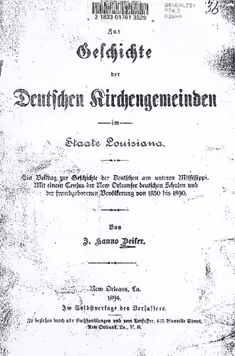 خرید و دانلود نسخه کامل کتاب Zur Geschichte der Kirchengemeinden im Staate Louisiana