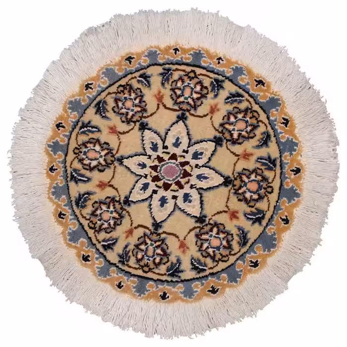 فرش دستبافت رومیزی (نایین) دایره