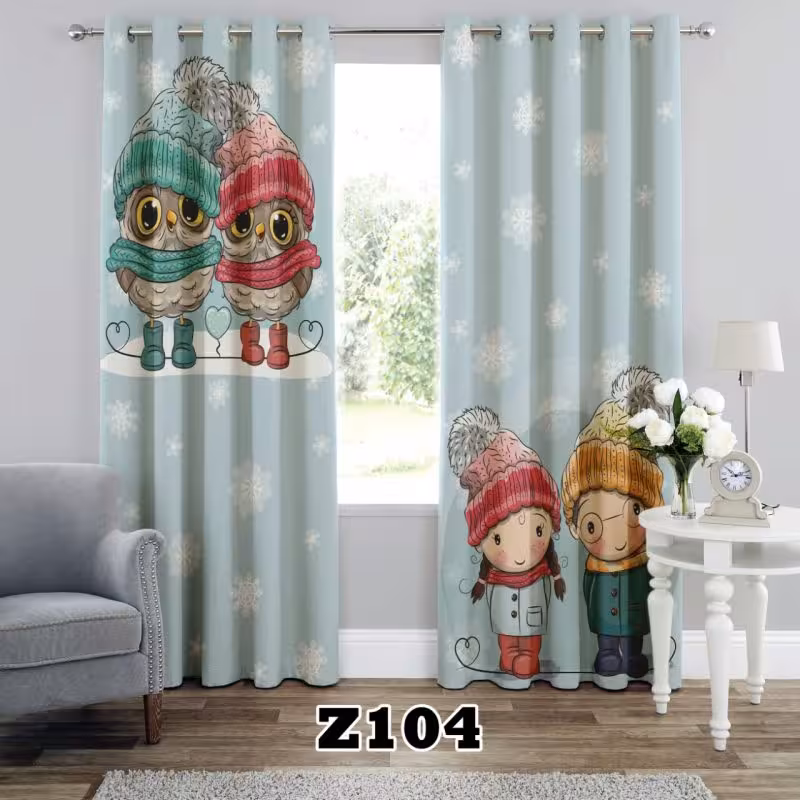 پرده سه بعدی طرح جغد