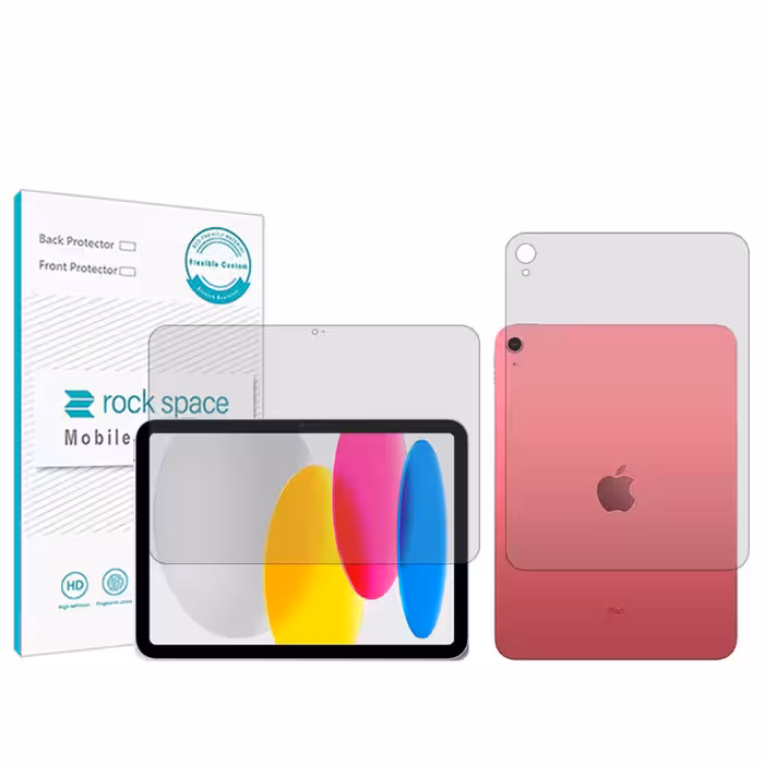 محافظ صفحه نمایش شفاف راک اسپیس مدل Hygel مناسب برای تبلت اپل iPad 10.9 (2022) به همراه محافظ پشت تبلت