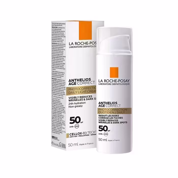 کرم ضد آفتاب ضد چروک و ضد لک SPF50 آنتلیوس لاروش پوزای بی رنگ