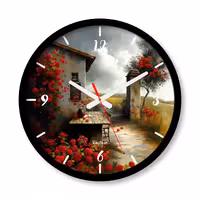 ساعت دیواری بزرگ راویتا طرح نقاشی خانه ای در مزرعه کد 3593