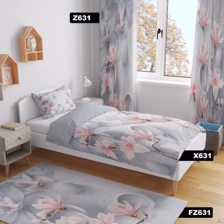 روتختی گل و پرنده کد 631