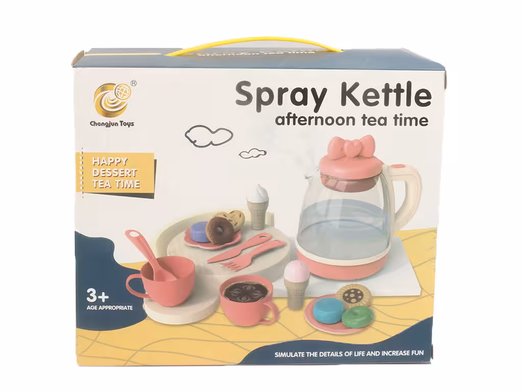 ست چای ساز موزیکال و چراغ دار به همراه لوازم جانبی اسباب بازی