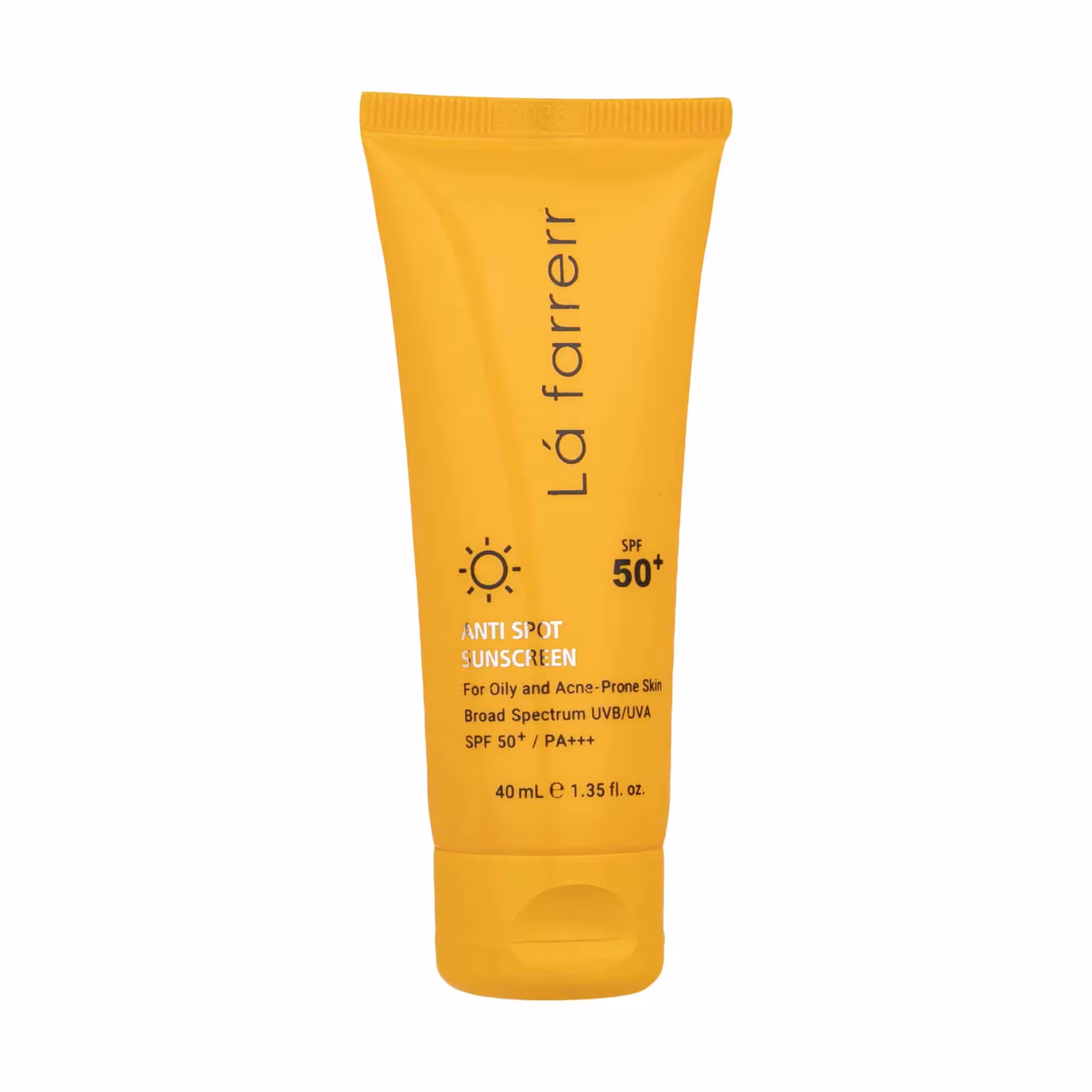کرم ضدآفتاب و ضد لک بی رنگ SPF 50 مناسب پوست چرب و مستعد آکنه لافارر La farrerr
