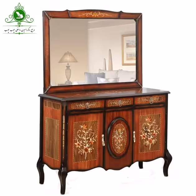 آینه و کنسول مدل دو درب معرق