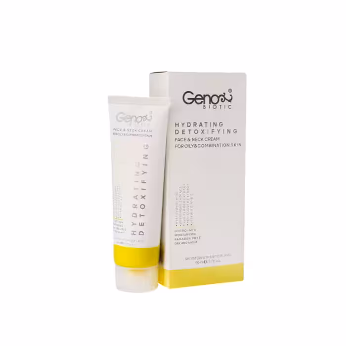 کرم مرطوب کننده و دتوکسیفای کننده صورت و گردن پوست چرب ژنوبایوتیک