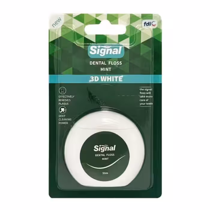 نخ دندان سفید کننده سیگنال با طعم نعناع 50 متری