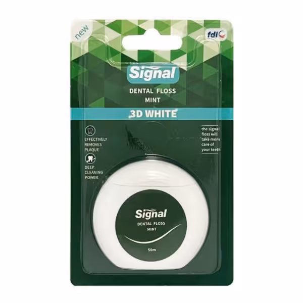 نخ دندان سفید کننده سیگنال با طعم نعناع 50 متری