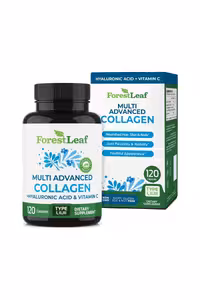 کپسول مولتی کلاژن و هیالورونیک اسید و ویتامین C برند ForestLeaf - بسته 120 عددی