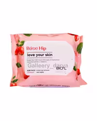دستمال مرطوب پاک کننده آرایش بیول مدل Rose Hip حاوی 20 عدد مناسب انواع پوست