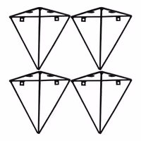پایه نگهدارنده طبقه دیواری هوکا مدل HH101 بسته 4 عددی | کالا مکس